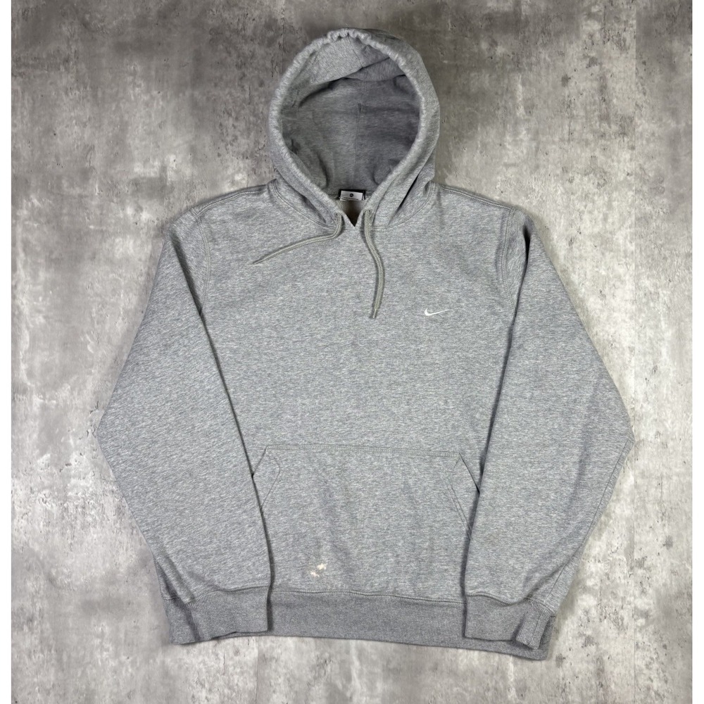 Vintage Nike Gray Pullover Sweatshirt Hoodie Embroidered Logo Mens XL